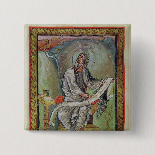 Badge Carré 5 Cm St John l'évangéliste, des évangiles d'Ebbo