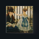 Badge Carré 5 Cm St Lazare, 1872-3 de Manet | Gare<br><div class="desc">St Lazare,  1872- 3 % pipe% de Gare par emplacement d'art d'Edouard Manet | : National Gallery d'art,  Washington DC,  nombre de collection d'image de l'artiste français | des Etats-Unis | : XJL54350</div>
