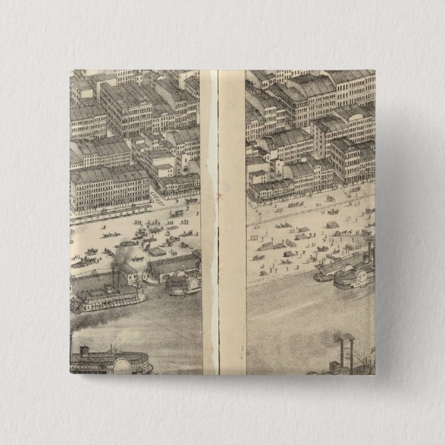 Badge Carré 5 Cm St. Louis, Missouri 3 (Devant)