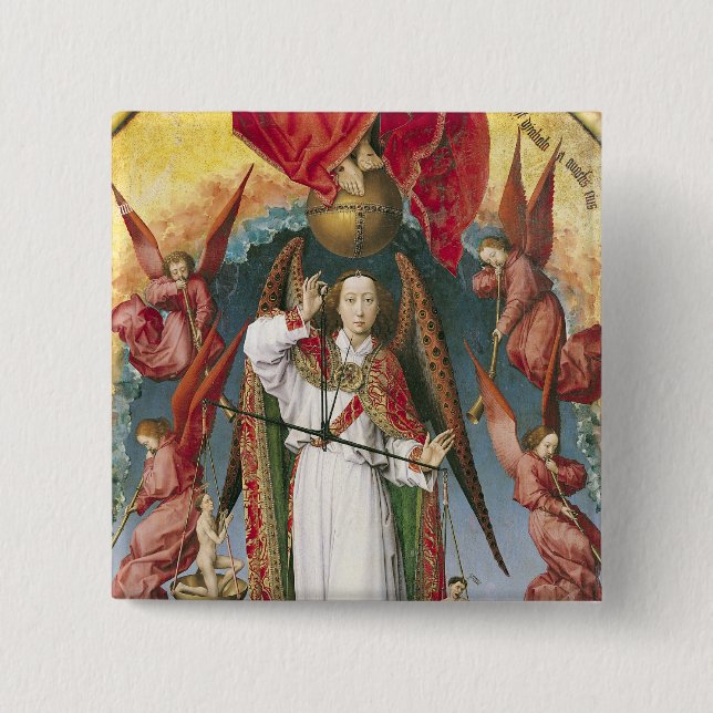 Badge Carré 5 Cm St Michael pesant les âmes (Devant)