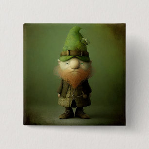 Badge Carré 5 Cm St. Patrick's Leprechaun #4