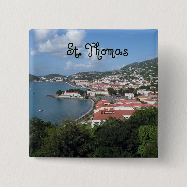 Badge Carré 5 Cm St. Thomas (Devant)