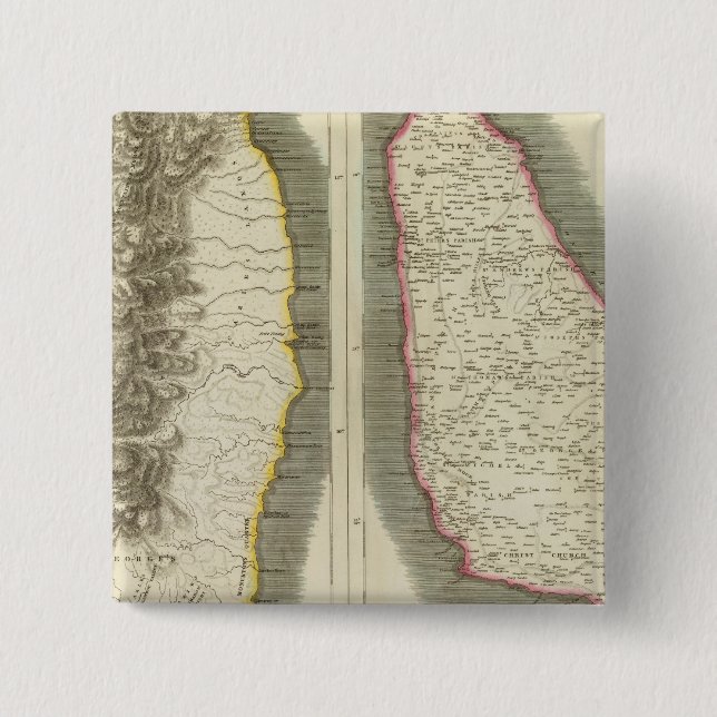 Badge Carré 5 Cm St Vincent, Barbadoes (Devant)