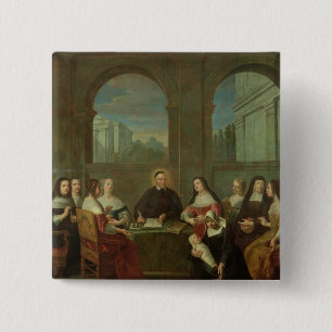 Badge Carré 5 Cm St Vincent de Paul et les soeurs de la charité