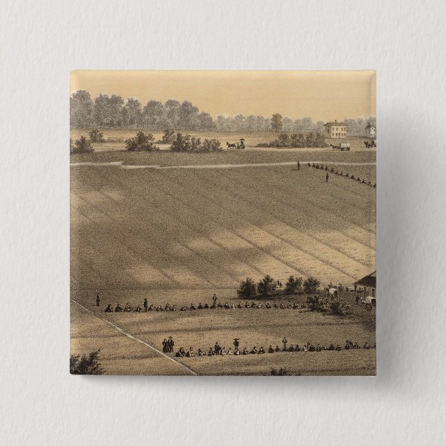 Badge Carré 5 Cm Stafford Forge Cranberry Plantation, West Creek (Devant)