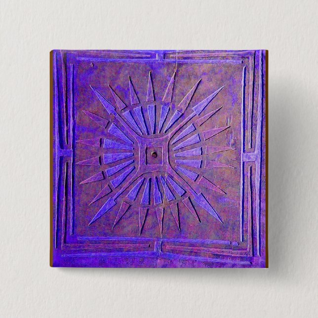 BADGE CARRÉ 5 CM STAR DU MATIN (Devant)