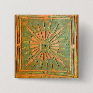 BADGE CARRÉ 5 CM STAR DU MATIN