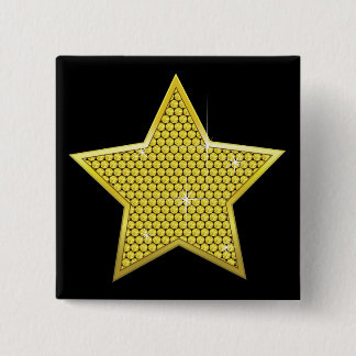 Badge Carré 5 Cm Star Gold de Sparkling