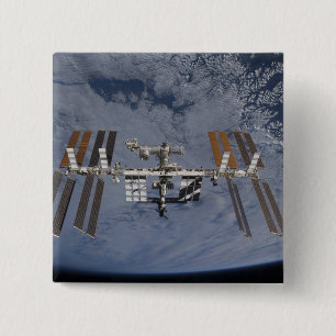 Badge Carré 5 Cm Station spatiale internationale 5
