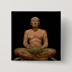 Badge Carré 5 Cm Statue de acroupissement de scribe
