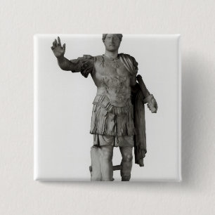 Badge Carré 5 Cm Statue de Hadrian (marbre