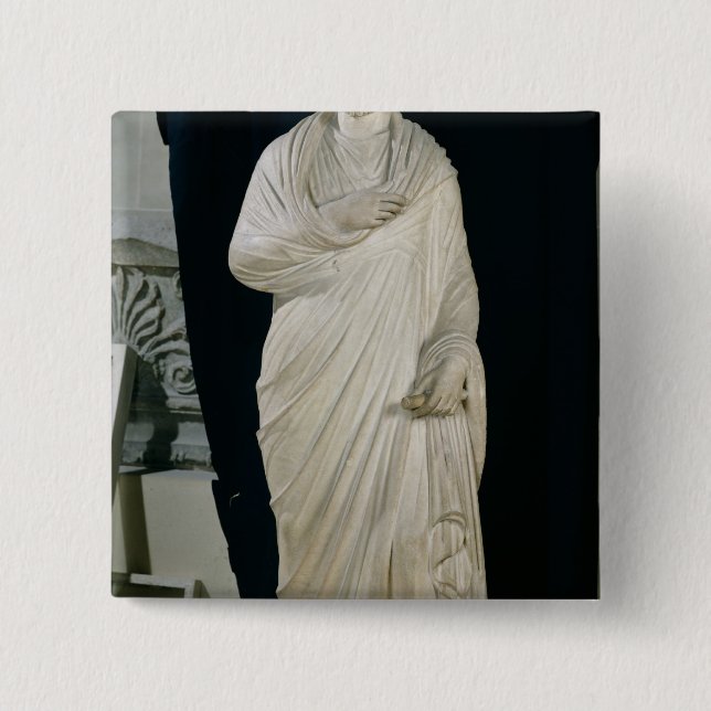 Badge Carré 5 Cm Statue de Julian l'apostat (Devant)