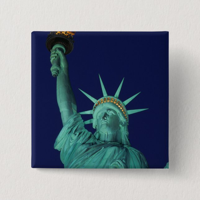 Badge Carré 5 Cm Statue de la liberté, New York, Etats-Unis 5 (Devant)