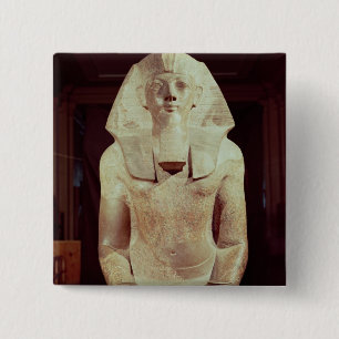 Badge Carré 5 Cm Statue de la Reine Makare Hatshepsut