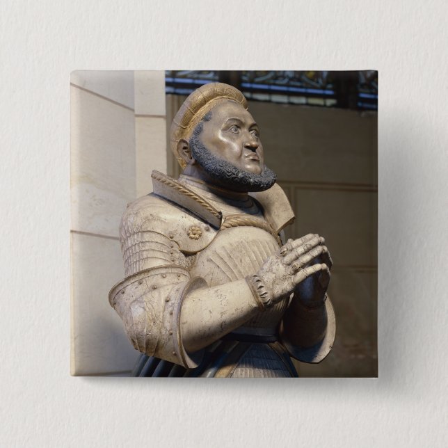 Badge Carré 5 Cm Statue grandeur nature d'albâtre de l'électeur (Devant)