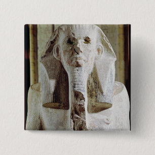 Badge Carré 5 Cm Statue posée du Roi Djoser