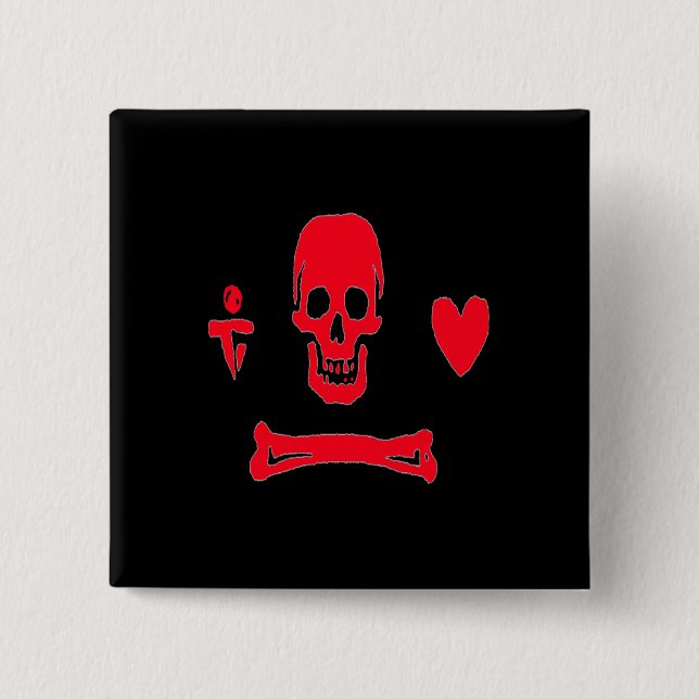 Badge Carré 5 Cm Stede Capot-Rouge (Devant)