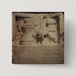 Badge Carré 5 Cm Stele du miller Marcus Careius Asisa