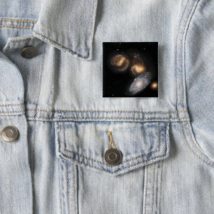 Badge Carré 5 Cm Stephan's Quintet Galaxies