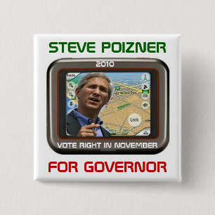 Badge Carré 5 Cm Steve 2010 Poizner pour le bouton de carré de