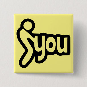 Badge Carré 5 Cm Stick Figure Fing Screw You #USAPatriotGraphics