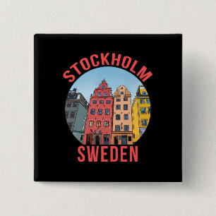 Badge Carré 5 Cm Stockholm Suède