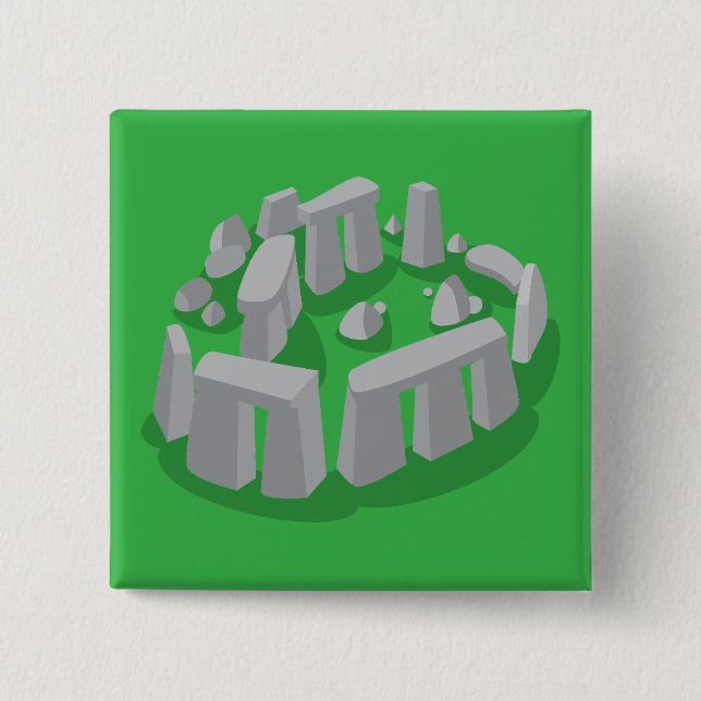 Badge Carré 5 Cm Stonehenge of England (Devant)