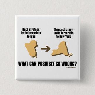 Badge Carré 5 Cm Stratégie d'Obama - Irak - > New York
