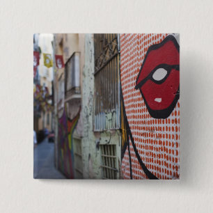 Badge Carré 5 Cm Street art sur la rue Calle de la Libertad