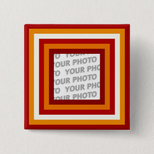 Badge Carré 5 Cm Stripes Carré Cadre coloré 06 + votre photo