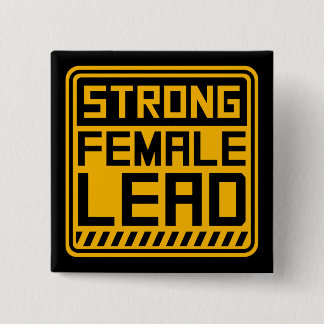 Badge Carré 5 Cm Strong Female Lead Feminist Empowerment Quote Logo