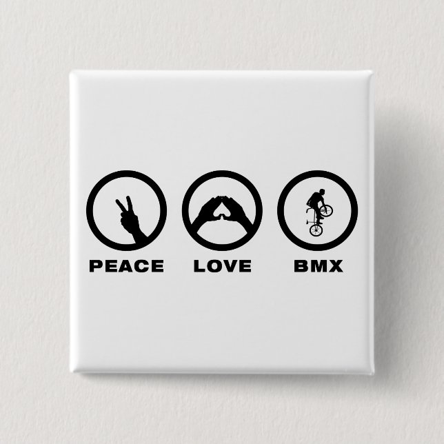 Badge Carré 5 Cm Style libre BMX (Devant)