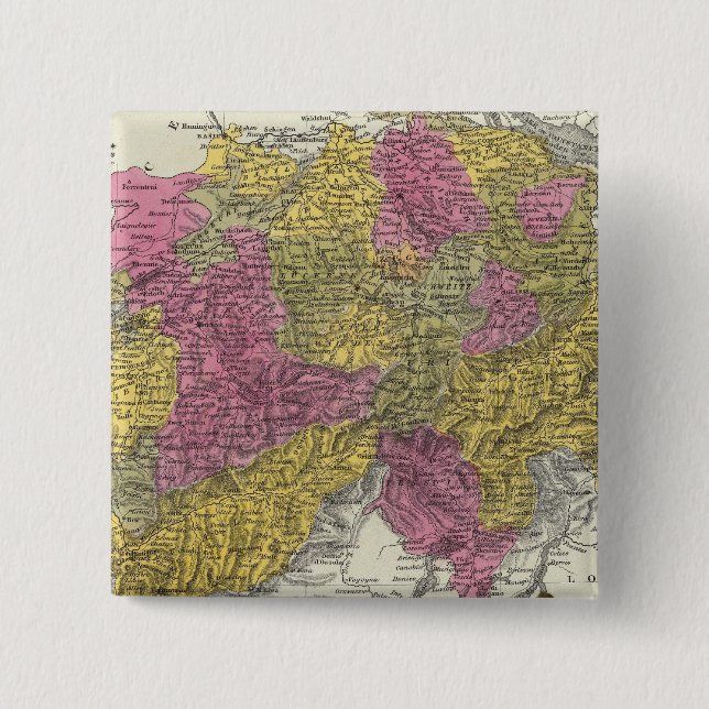 Badge Carré 5 Cm Suisse 13 (Devant)