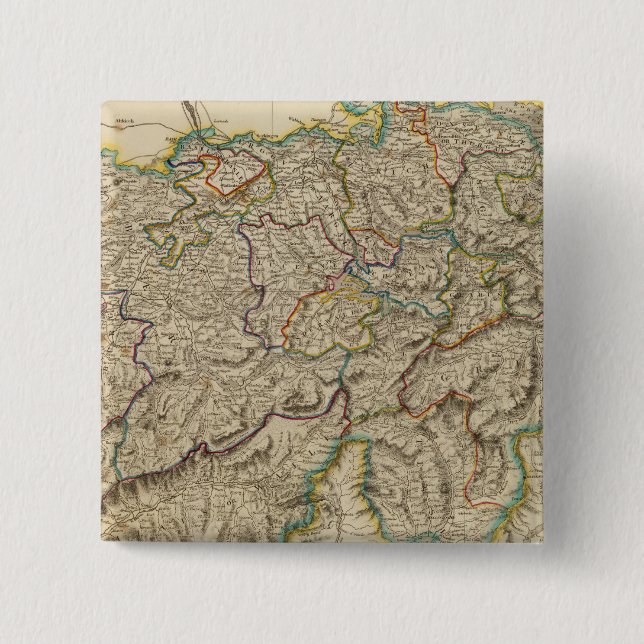 Badge Carré 5 Cm Suisse 17 (Devant)