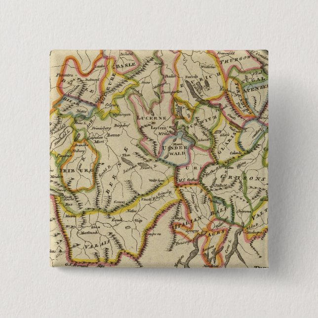 Badge Carré 5 Cm Suisse 18 (Devant)