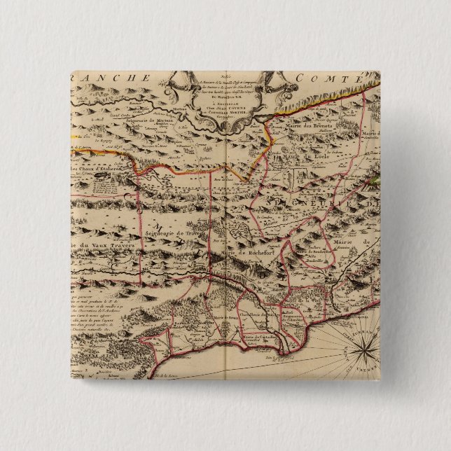 Badge Carré 5 Cm Suisse 23 (Devant)