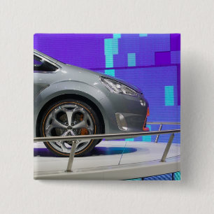 Badge Carré 5 Cm SUISSE, GENÈVE : 75e Genève Auto 5