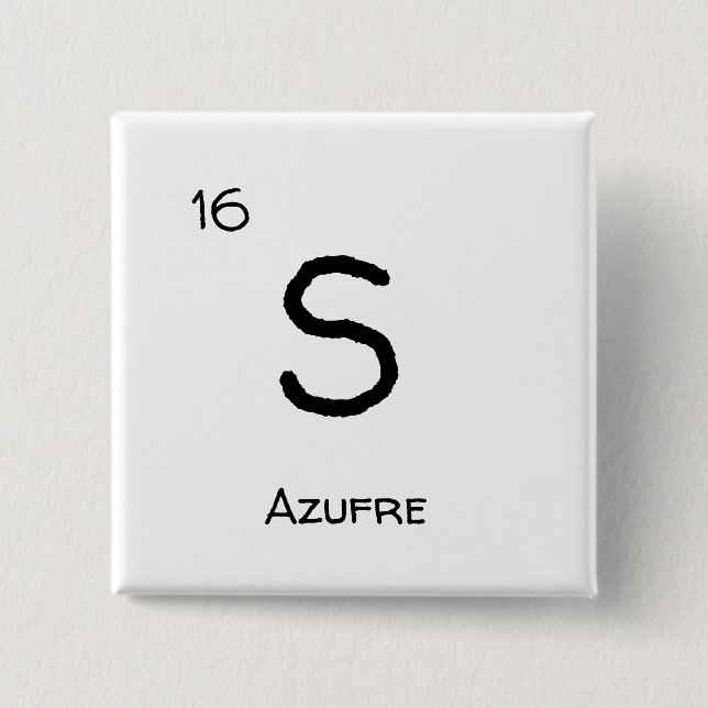 Badge Carré 5 Cm Sulfure - S (Devant)
