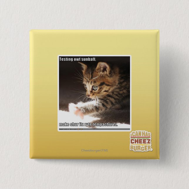 Badge Carré 5 Cm Sunbaff d'owt d'essai (Devant)