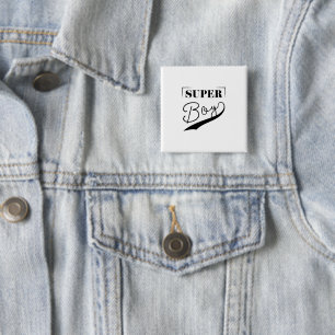 Badge Carré 5 Cm Super Boy