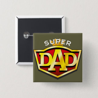 Badge Carré 5 Cm Super papa