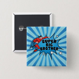Badge Carré 5 Cm Superhero Devenir un Big Brother