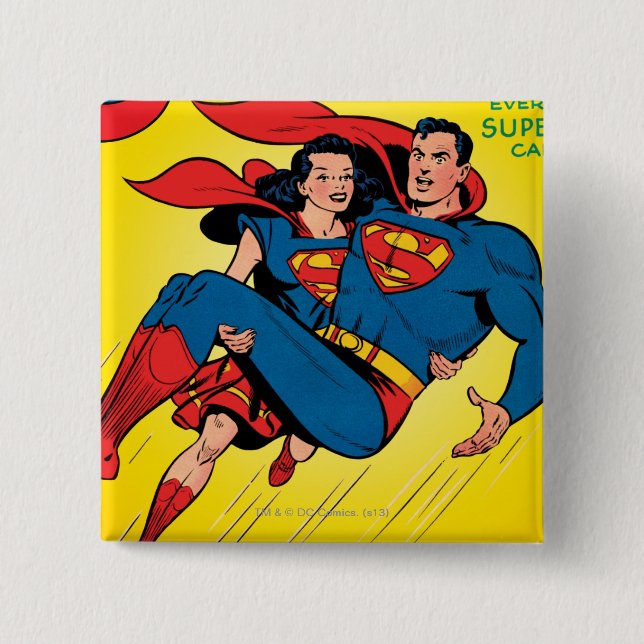 Badge Carré 5 Cm Superman #57 (Devant)