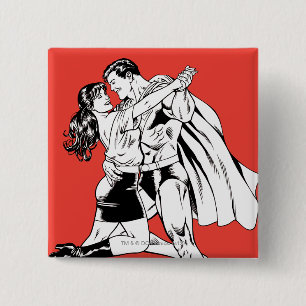 Badge Carré 5 Cm Superman Black and White 4