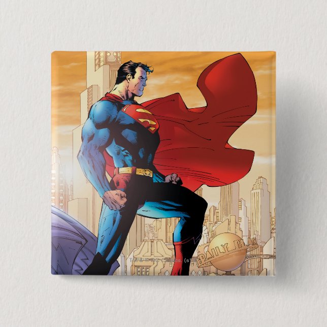 Badge Carré 5 Cm Superman Daily Planet (Devant)