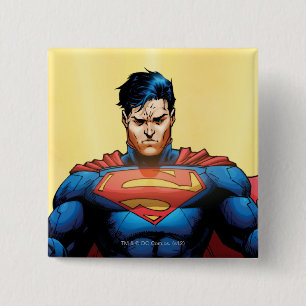 Badge Carré 5 Cm Superman Flying