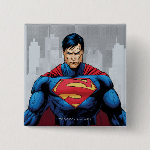 Badge Carré 5 Cm Superman Standing