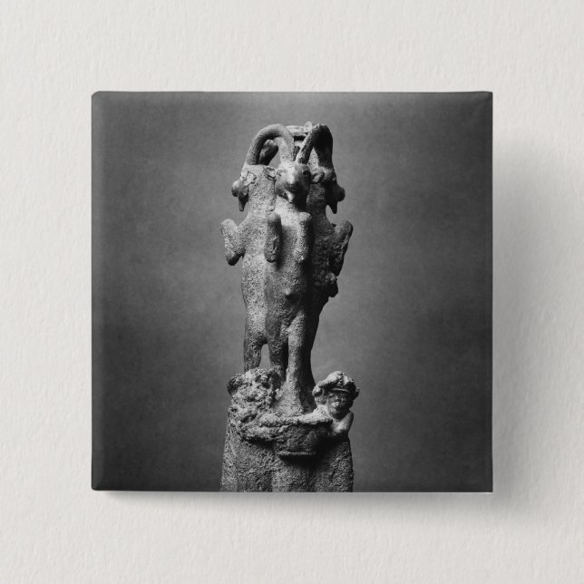 Badge Carré 5 Cm Support de tasse composé de trois bouquetins (Devant)