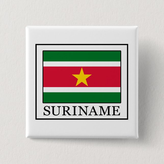 Badge Carré 5 Cm Suriname (Devant)