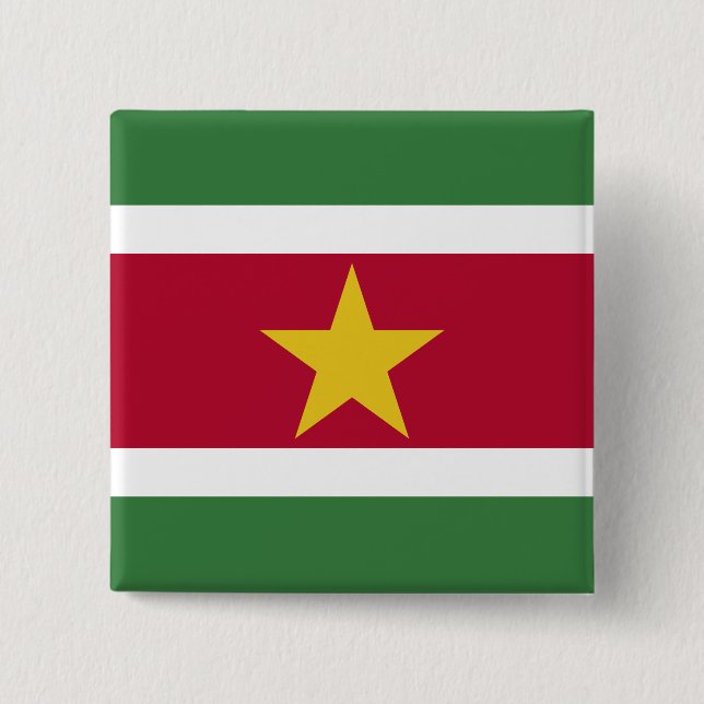 Badge Carré 5 Cm Suriname Flag (Devant)